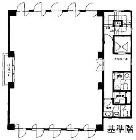 榎坂ビルの基準階図面