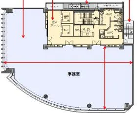 七十七銀座ビルの基準階図面