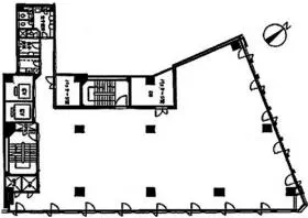 銀座A(山口興産銀座A)ビルの基準階図面