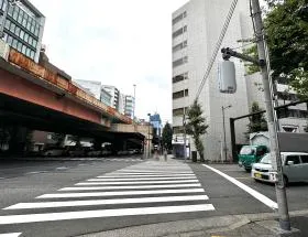 日本橋方面へ直進すれば当ビル着