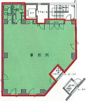神田高野ビルの基準階図面