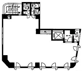 第2片山ビルの基準階図面