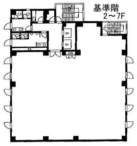 サクセス芝大門ビルの基準階図面