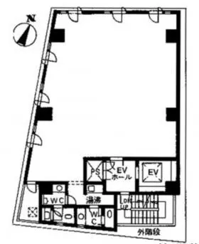 日光ビルの基準階図面