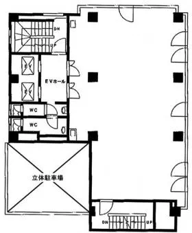城北自動車会館ビルの基準階図面