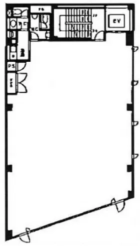JTB池袋ビル別館の基準階図面