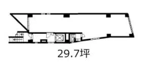 柏屋ビルの基準階図面