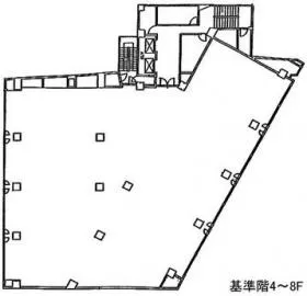藤久ビル西1号館の基準階図面