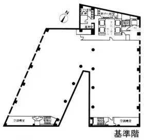 シオノギ渋谷ビルの基準階図面