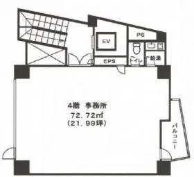 落合原宿ビルの基準階図面