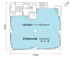 赤坂2丁目アネックスビルの基準階図面