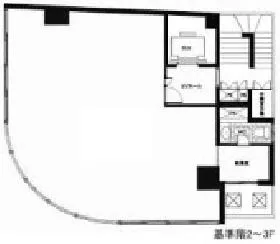 青山アイビスビルの基準階図面
