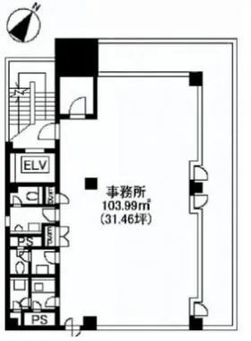 クレッシェンド代々木公園ビルの基準階図面