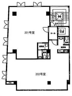 コリドール大川の基準階図面