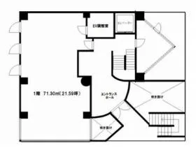 アカデミービルの基準階図面