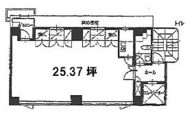 長谷部第2ビルの基準階図面