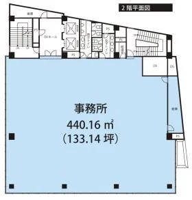 東邦ビルの基準階図面