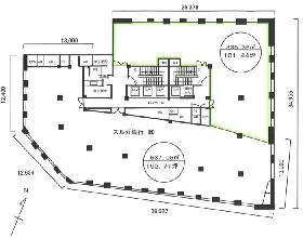 スルガビルの基準階図面