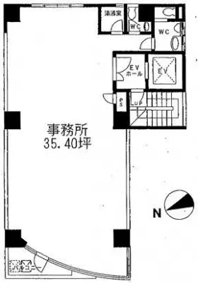 虎ノ門アクトビルの基準階図面