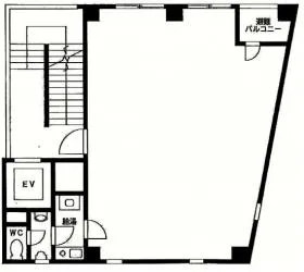 新橋ヤマトヨビルの基準階図面