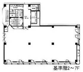 西新橋アネックスビルの基準階図面