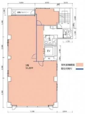西新橋エクセルビルの基準階図面