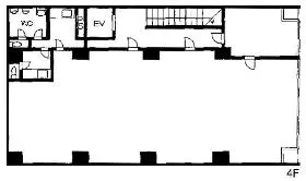 山口建設第1ビルの基準階図面