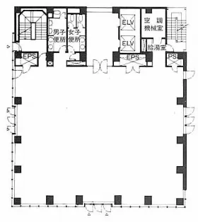 日総第22ビルの基準階図面