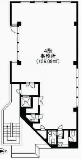 西麻布広瀬ビルの基準階図面