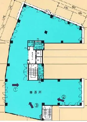新井ビルの基準階図面