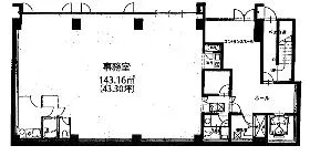 赤坂加藤ビルの基準階図面