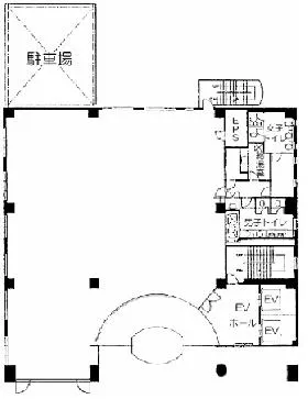 北海芝ビルの基準階図面