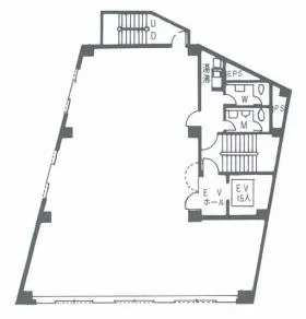 芝ワカマツビルの基準階図面