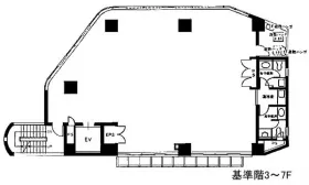 三田MTビルの基準階図面