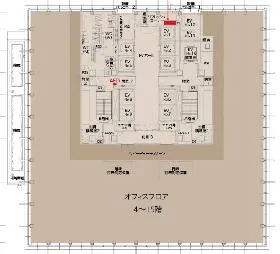 三田ベルジュビルの基準階図面