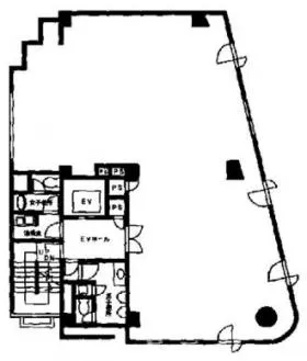 西五反田井門ビルの基準階図面