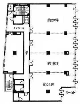 目黒西口マンション2号館の基準階図面