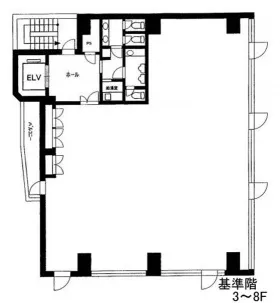 いちご恵比寿西ビルの基準階図面