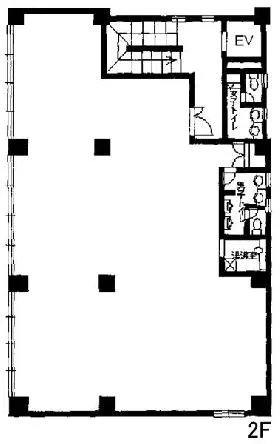 co-ba akasaka(吉川ビル)ビルの基準階図面