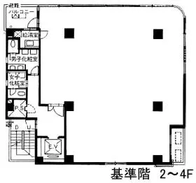 新橋吉樹ビルの基準階図面