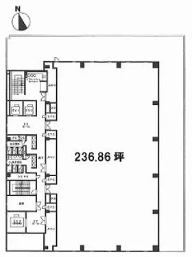 東品川ビルディングビルの基準階図面