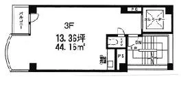 第3粕谷ビルの基準階図面