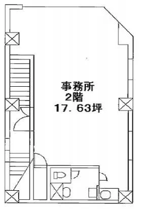 木内ビルの基準階図面