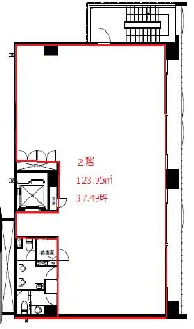 赤坂フェニックスビルの基準階図面