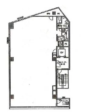 ABC-MART公園通りビルの基準階図面