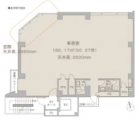 G-SQUARE上野の基準階図面