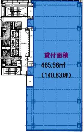 田町フロントビルの基準階図面