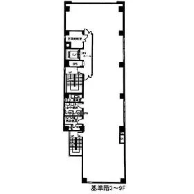 VORT新宿御苑(旧:御苑前311)ビルの基準階図面