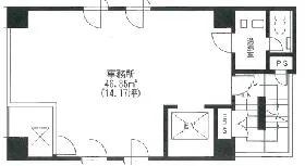 浜松町パークビルの基準階図面