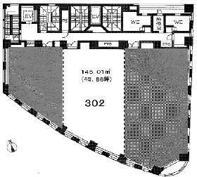 ルネパルティーレ汐留の基準階図面